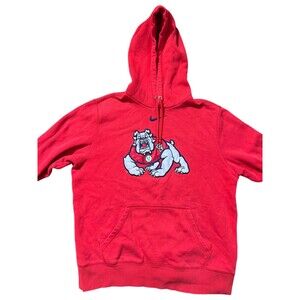 Nike Fresno State Bulldogs Hoodie Center Swoosh Red Sz L